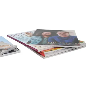 Custom Magazine 216*279 mm Softcover Perfect Binding Catalog Book Printing with UV