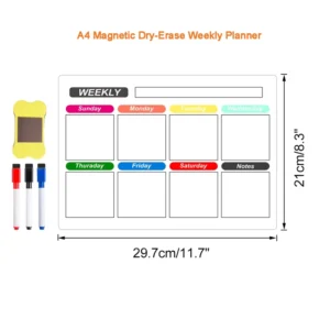 Custom Magnetic Calendar Board Fridge Planner