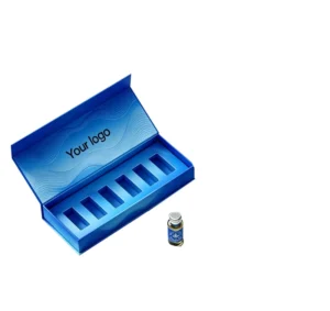 Custom Magnetic Packaging Box for Peptide Perfume Discovery Set with 3 ml, 5 ml, and 10 ml Vials