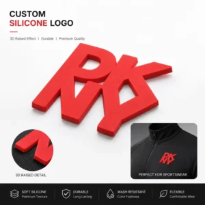 Custom Manufacturer 3D Embossed Silicone Patch Durable High-Density Personalized Clothing Heat Transfer Label