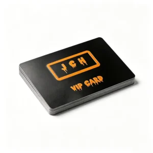 Custom Matte Black Embossed Stainless Steel Business Cards, Laser Engraved, Durable VIP Cards