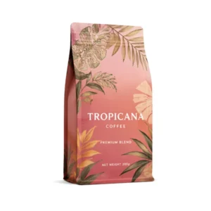 Custom Matte Flat-Bottom 250g Zipper Zip-Lock Self-Sealing Stand-Up Pouch for Coffee Beans with Air Valve