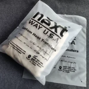 Custom Matte Zip Lock Bio Packaging Bag with Logo for Hoodies, Frosted Plastic T-Shirt Pouch with Zip
