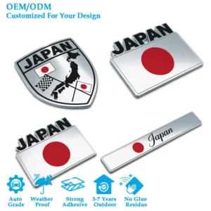 Custom Metal Car Emblem with Residue-Free Self-Adhesive Backing