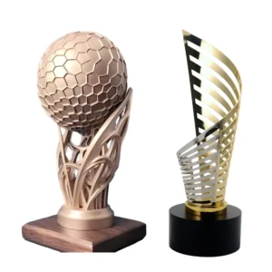 Custom Metal Cup Trophies Sports Game Event Awards Gold Silver Football Trophy Printing Service