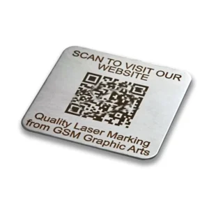 Custom Metal QR Code Tag, Anodized Aluminum, Photo and Sub-surface Printing