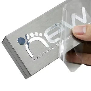 Custom Metallic 3D Logo Transfer Labels, Electroform Gold Nickel Embossed Waterproof Adhesive Stickers
