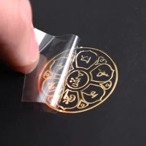 Custom Metallic Nickel Labels, Clear Waterproof Transfer Stickers with Embossed Metal Letters