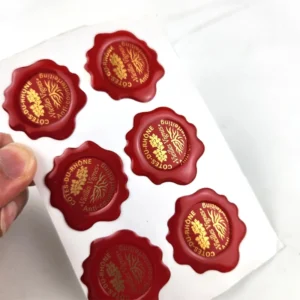 Custom Mini Adhesive Letter Stickers, 3D Wax Seal Stamp Stickers