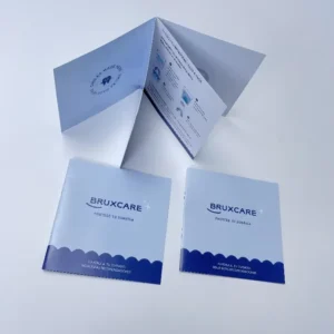 Custom Mini Flyer Booklet and Instruction Brochure on Recycled Paper with Matte Lamination and Embossing