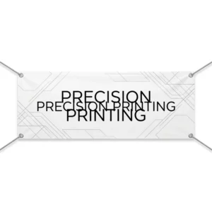 Custom Minimalist White Grey Waterproof Portable Reusable PVC Mesh Vinyl Outdoor Advertising Banner