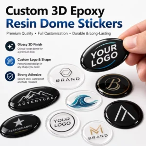 Custom Mixed-Style 3D Clear Epoxy Resin Dome Stickers for Beer and Coffee