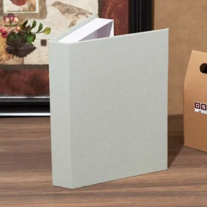 Custom Modern Faux Book Storage Box Linen Bookshelf and Coffee Table Decor