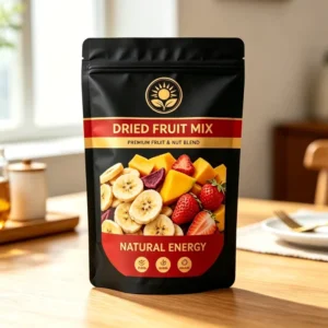 Custom Moisture-Proof Plastic Bags with Clear View Window for Dried Fruits and Snacks