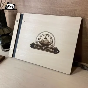 Custom Name Photo Album Sewn Binding Corporate Event Anniversary Guest Book