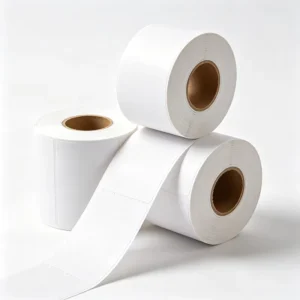 Custom Narrow Roll Labels Direct Thermal Paper High Speed Printing Adhesive Stickers for Compact Applications