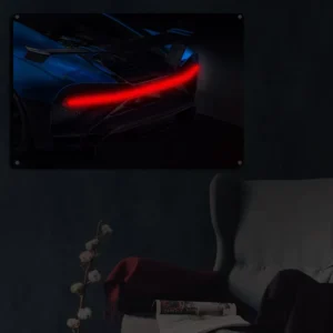 Custom Neon LED Art Deco Car Poster Acrylic Wall Display