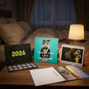 Custom New Design Hardcover Desktop Calendars Printing Desk Ornaments