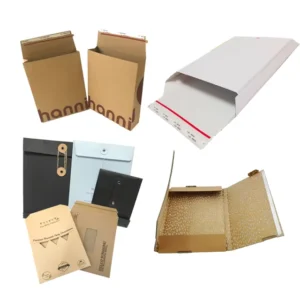 Custom No-Bend Book Wrap White Kraft Paper Mailer for Stickers, Photos, Postcards, and Trading Cards