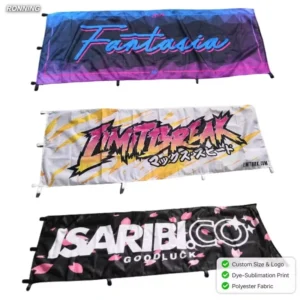 Custom Nobori Flag Banner, Sublimation Digital Logo Printing, Polyester Fabric, JDM, Commerce, Sports