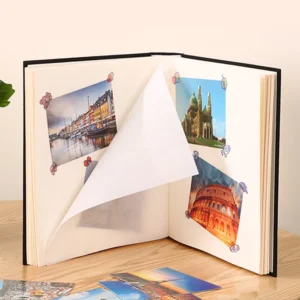 Custom OEM DIY Linen Photo Album 4×6 Perfect Binding Glassine Paper Cloth Hardcover Wedding Family Photos