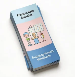 Custom OEM Foldout 3-Leaflet Brochure Catalogue with Paperboard Printing