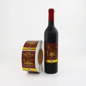 Custom OEM Matte Vinyl Wine Bottle Label Roll Waterproof Scratch Resistant Printed Self-Adhesive Sticker
