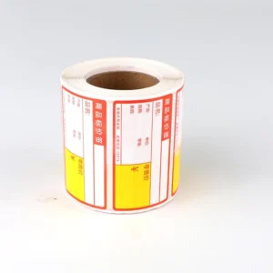 Custom OEM Product Packing Sticker Labels, Color Thermal Shipping Label Rolls for Food