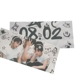 Custom Offset-Printed Recyclable Glossy/Matte Finish K-pop Concert Slogan Hand Banner Pennant, Paper