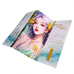 Custom Offset-Printed Tri-Fold Brochure and Flyers with English Typesetting