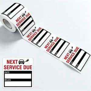Custom Oil Change Auto Maintenance Service Due Reminder Stickers, Waterproof Removable Vinyl for Cars