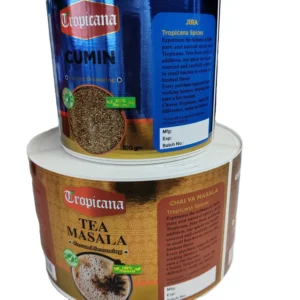 Custom Oil-Proof Vinyl Sticker Roll for Spice Bottles, Food Jars, Glass Jars, and Metal Cans, Self-Adhesive Printed Labels
