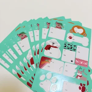 Custom Oil- and Water-Resistant Holographic Vinyl Cartoon Stickers, Kiss-Cut