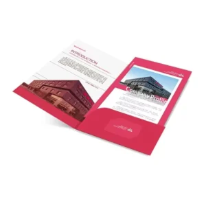 Custom One-Pocket Name Card Slot Company Profile Brochure A3 Paperboard Offset Printing with Custom Logo