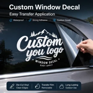 Custom Outdoor Die Cut Vinyl Window Decals Waterproof Strong Adhesive Transfer Car Window Stickers