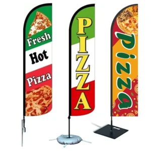 Custom Outdoor Feather Flag Banner Polyester Flag with Aluminium Pole Kit for Beach Use