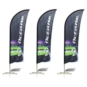 Custom Outdoor Polyester Flag and Banner Kit with Stand, 2m, 3m or 4m