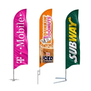 Custom Outdoor Teardrop Beach Feather Flags for Business Events