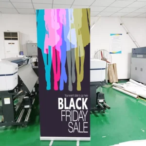 Custom Outdoor Tradeshow Display, 85×200 Roll-Up Banner Stand, Aluminium, Portable