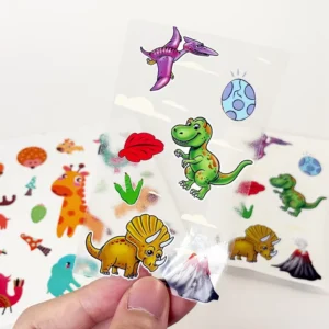 Custom PET Die-Cut Waterproof Sticker Sheets with Adhesive Labels