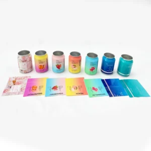 Custom PET PVC Heat-Shrink Film Sleeve Labels Digital Printable for Juice Bottles