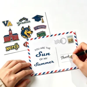 Custom PET Postcard Stickers, Clear Waterproof Stickers for Envelope Decoration