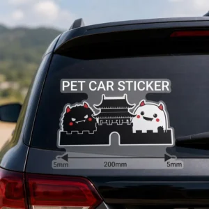 Custom PET Waterproof UV-Resistant Reflective Auto Exterior Decal