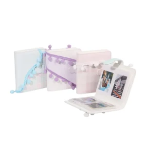 Custom PU Leather 3-Inch Photocard Collect Book 64-Pocket Mini Instant Photo Album