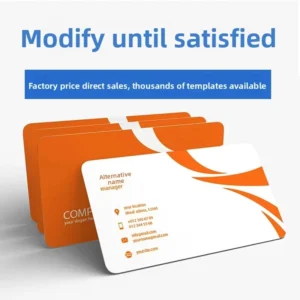 Custom PVC Business Cards with Digital Printing, Waterproof Matte Finish, Double-Sided
