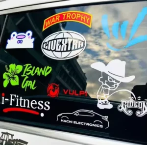 Custom PVC Car Stickers and Decals with UV Printing for Outdoor Use