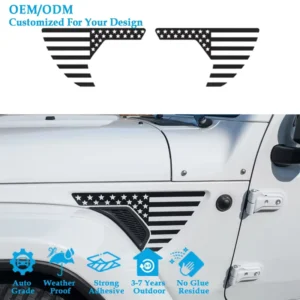 Custom PVC Glossy Logo Stickers with Strong Adhesive and Waterproof Car Stickers