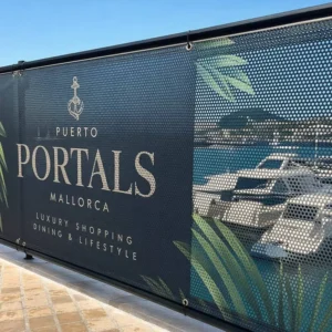 Custom PVC Mesh Banner Outdoor Large Format Printing Manufacturer OEM UV Resistant Weatherproof Advertising Sign USA