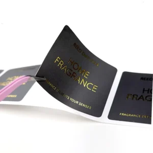 Custom PVC PET 3D Gold Stamping UV and Cold Stamping Logo Stickers for Cosmetics Waterproof