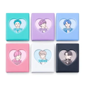 Custom PVC Photocard Binder, Kpop Album, Heart-Shaped Window, Mini Card Holder